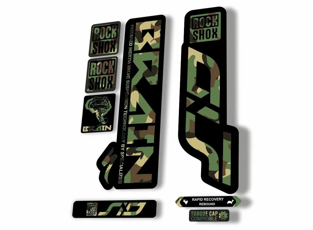 Rock Shox SID Brain ULTIMATE 2020 Mountain Bike Cycling Decal Sticker Camo - 1