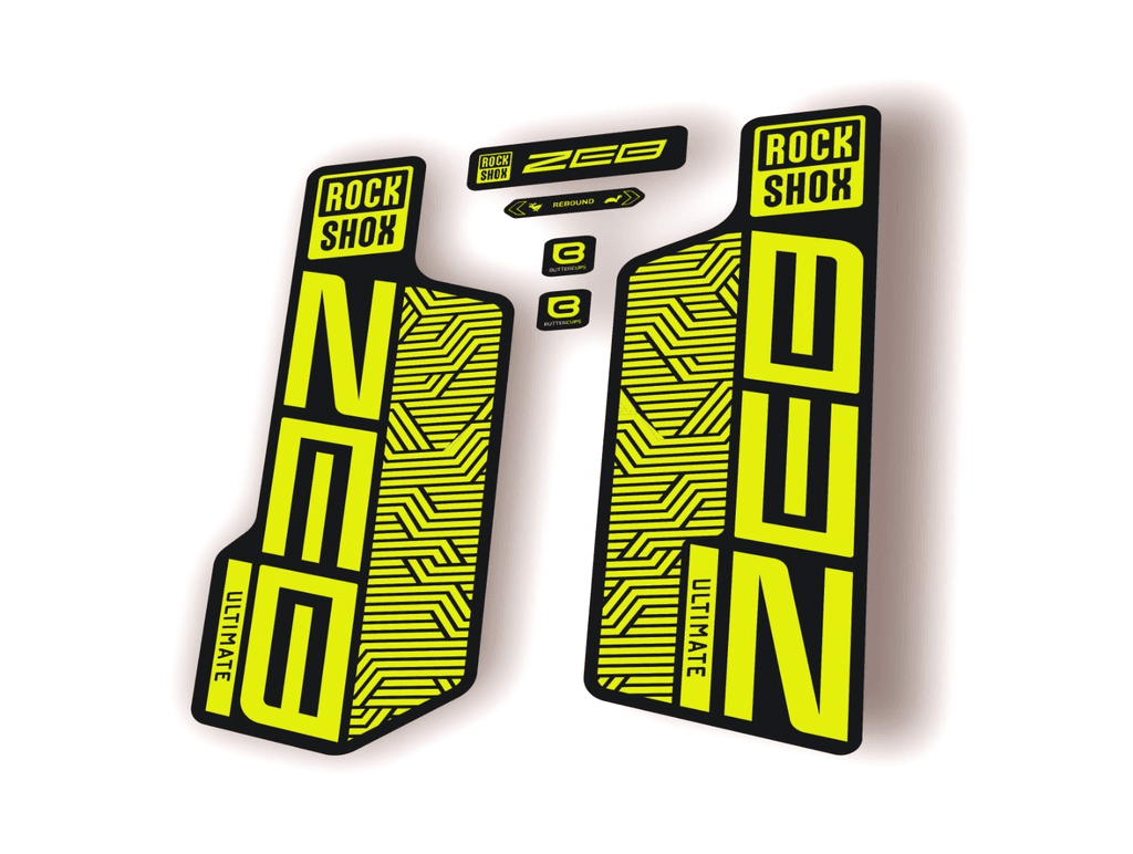 Rock Shox ZEB ULTIMATE 2024 Flight Attendant Bike Decal Sticker Lime Green - 1