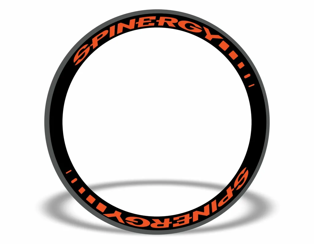 SPINERGY Stealth Rim Wheelset Decal Factory Sticker Vinyl Adhesive Orange 8 Pcs - 1