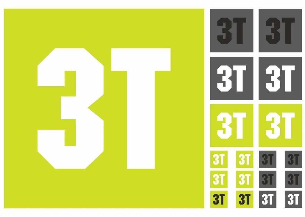 Bicycle Vinyl Frame Stickers – Compatible with 3T Bikes –Lime Green - 1