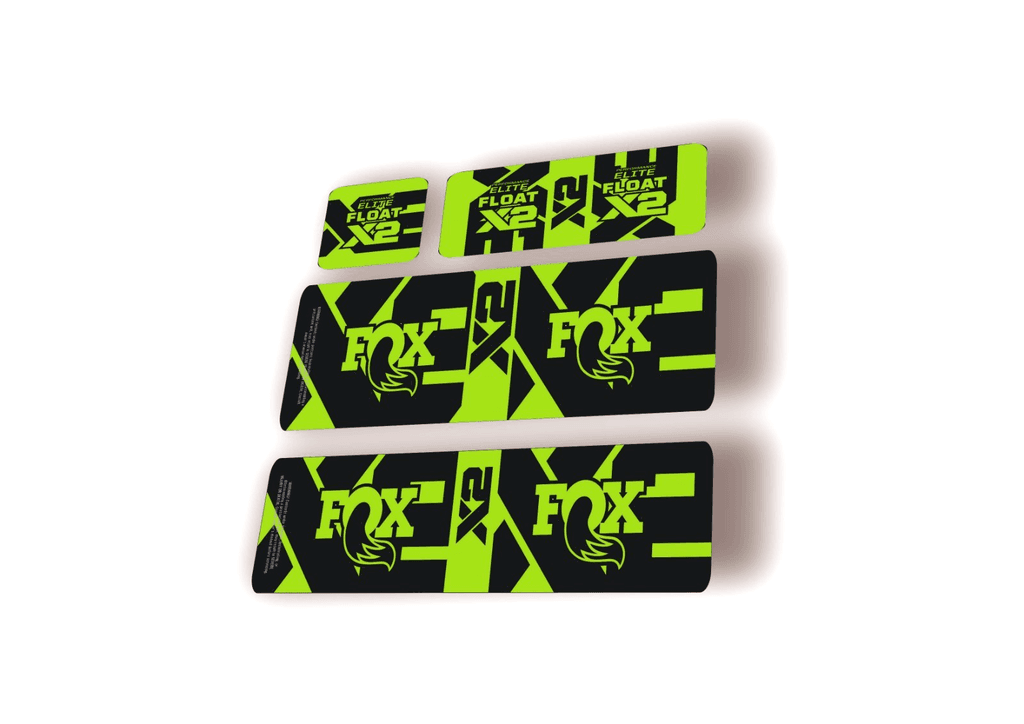 FOX Float X2 Elite 2026 Rear Shock Decal Sticker Kit Adhesive Green - 1