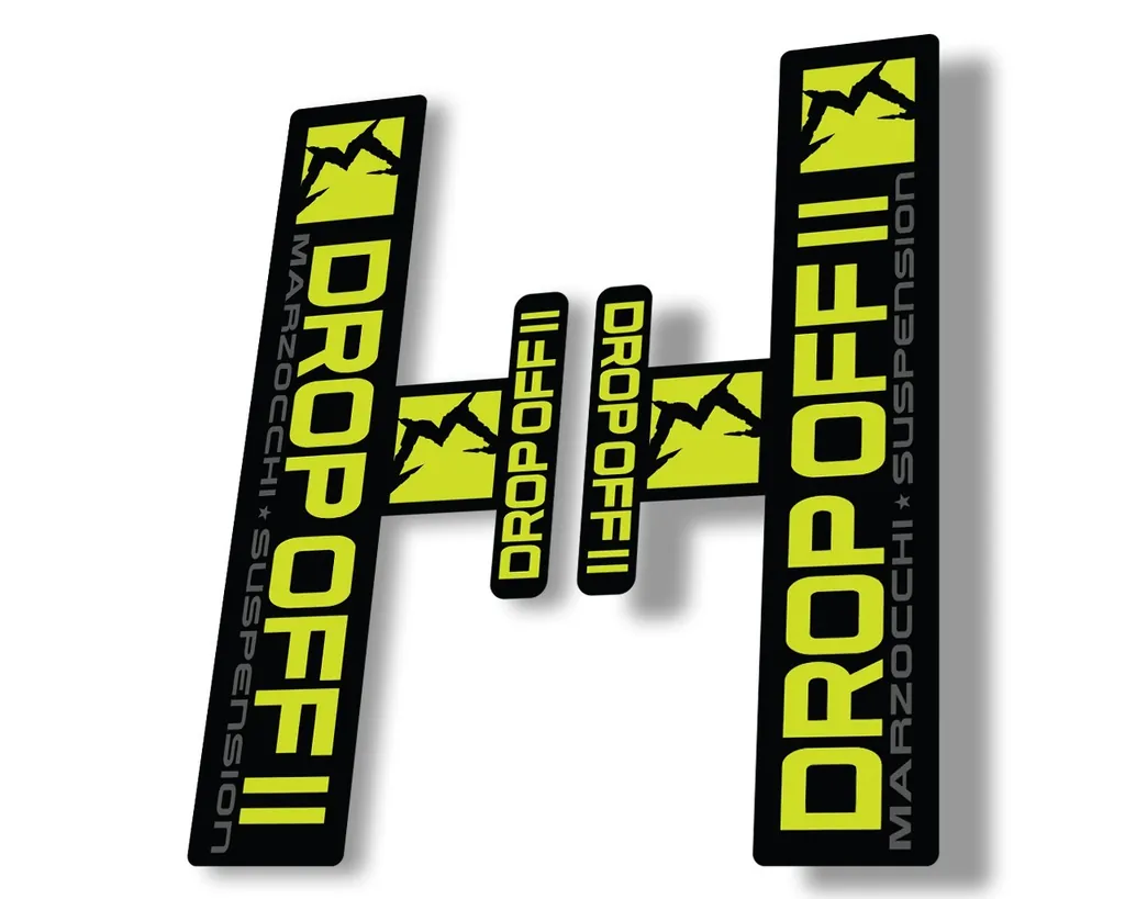Marzocchi Drop Off II 2 2006 Fork Suspension Sticker Decal Kit Lime Green - 1