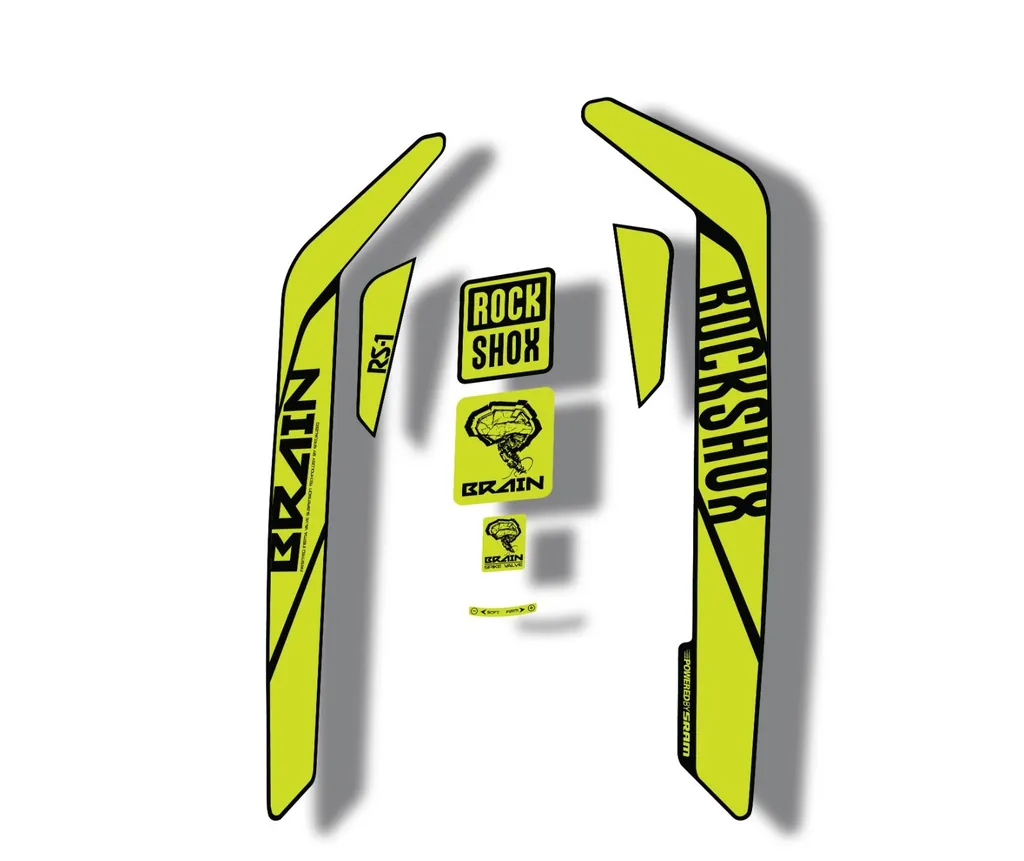 Rock Shox RS-1 Brain 2016-17 Mountain Bike Cycling Decal Sticker Adhesiv L.Green - 1