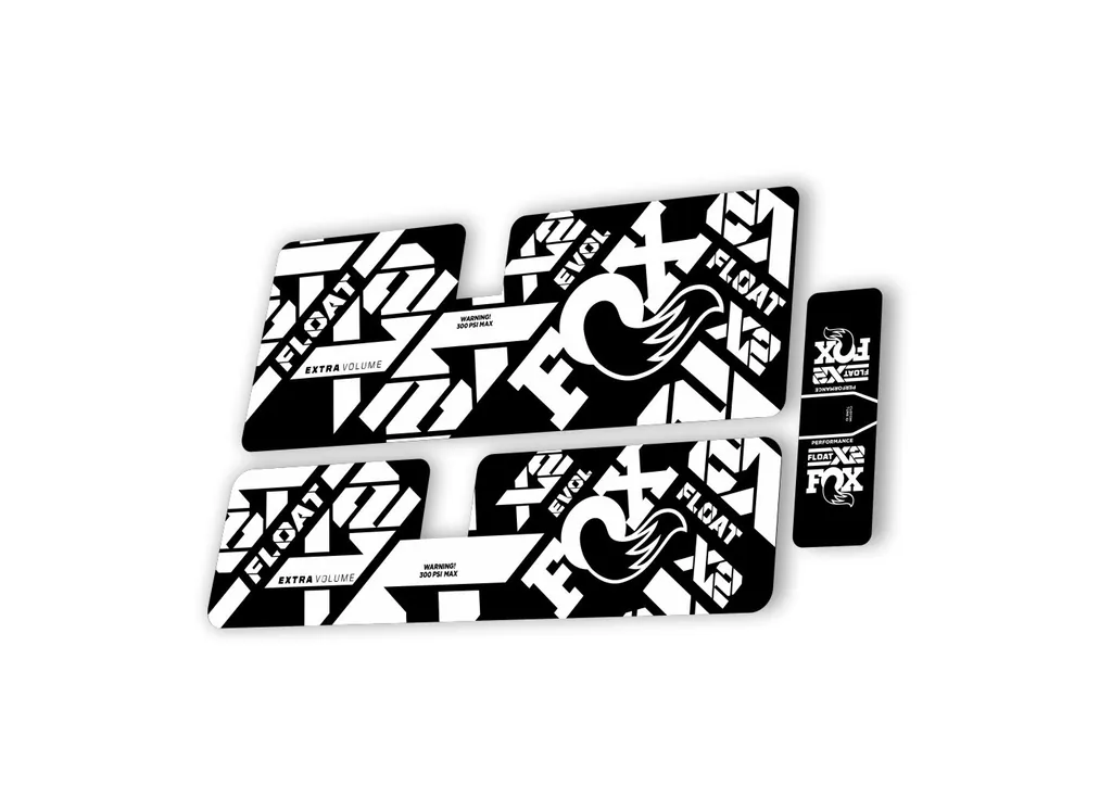 FOX Float X2 Performance 2021 Rear Shock Suspension Sticker Decal Kit White - 1