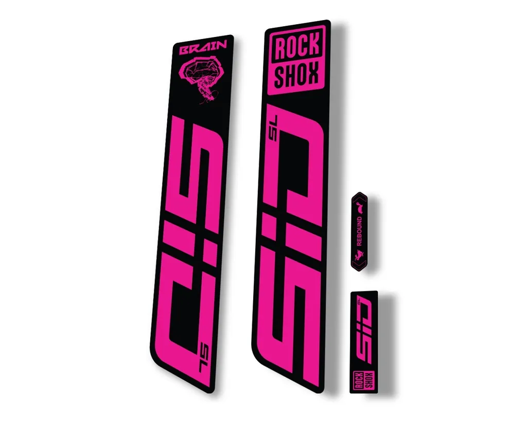 Rock Shox SID SL Brain 2021 Mountain Bike Cycling Decal Sticker Adhesive Pink - 1