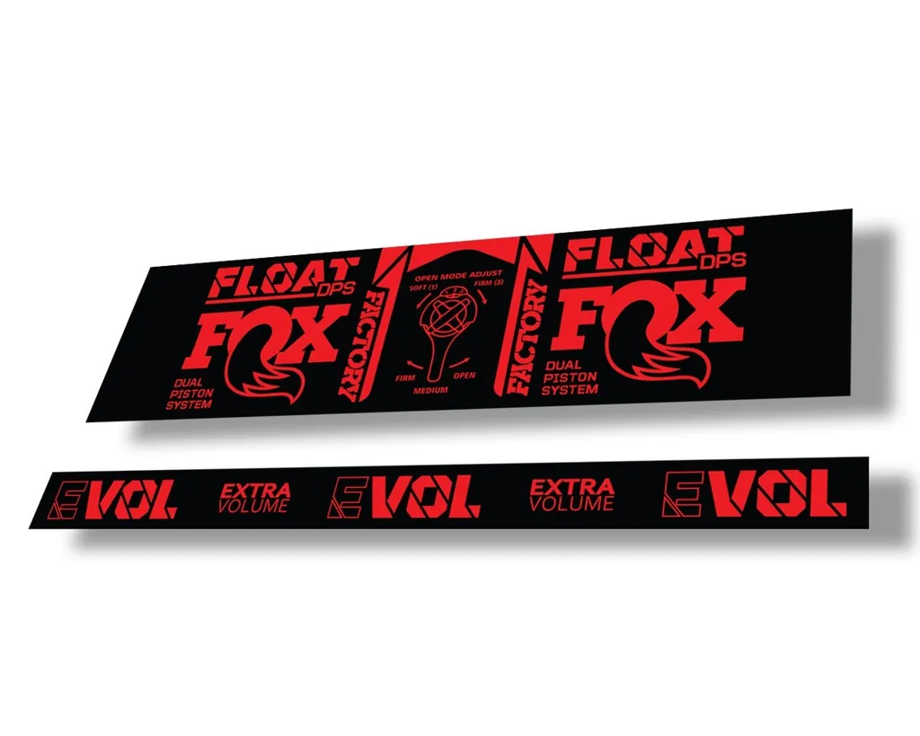 FOX Float DPS 2021 Rear Shock Suspension Factory Sticker Adhesive Decal Red - 1