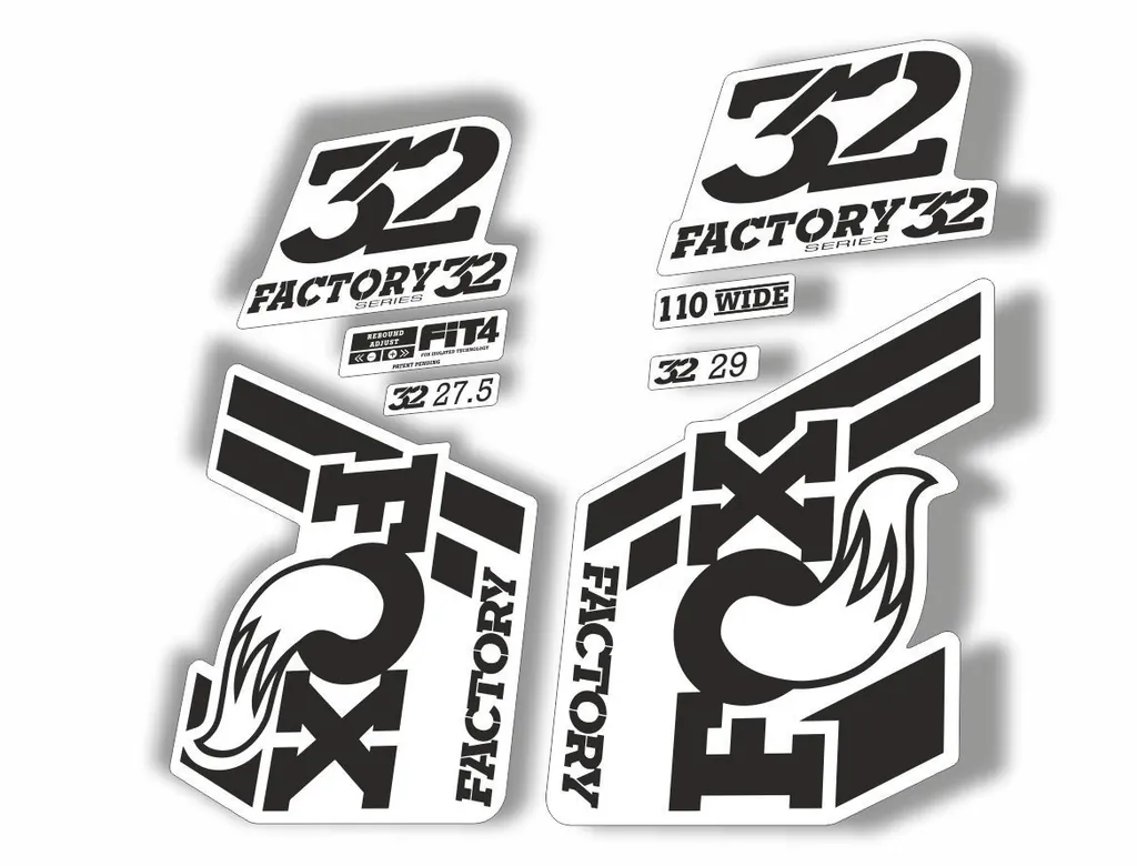 FOX 32 Float 2018-19 Forks Suspension Factory Decal Sticker Adhesive White Black - 1
