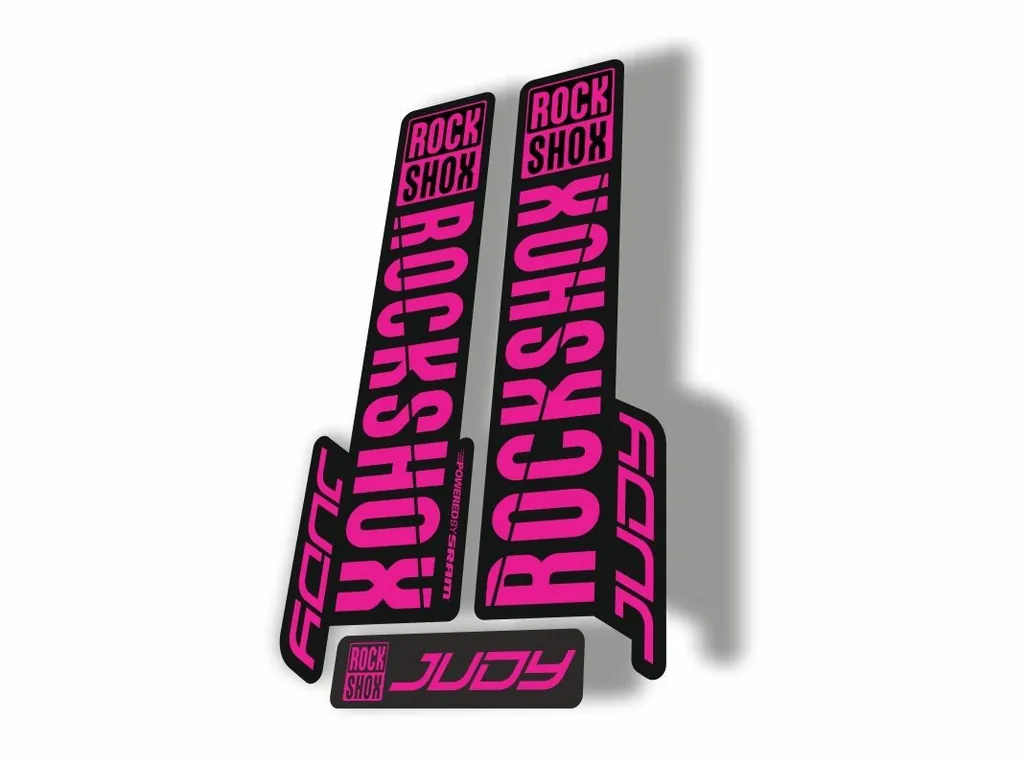 Rock Shox JUDY 2018 Fork Decal Mountain Bike Cycling Sticker Adhesive Pink - 1