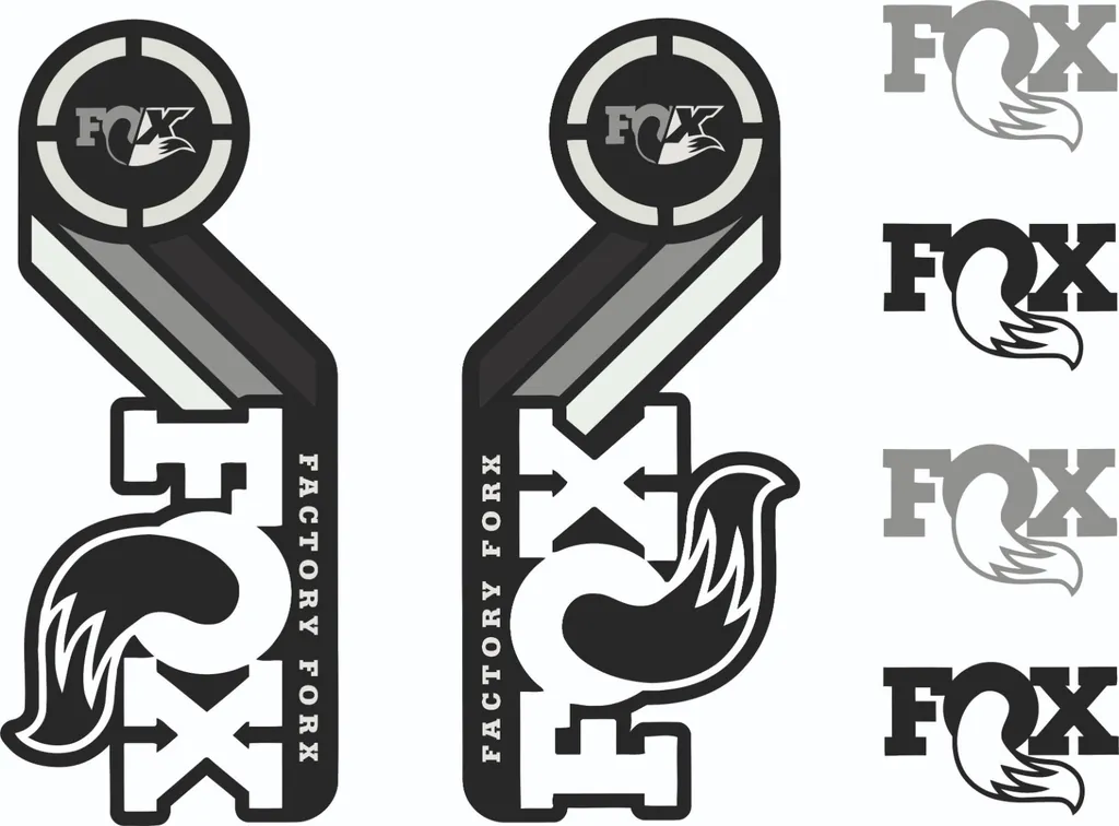FOX Racing Shox AM Heritage Sticker Decal 2015 Kit Fork / Shock Sets White - 1