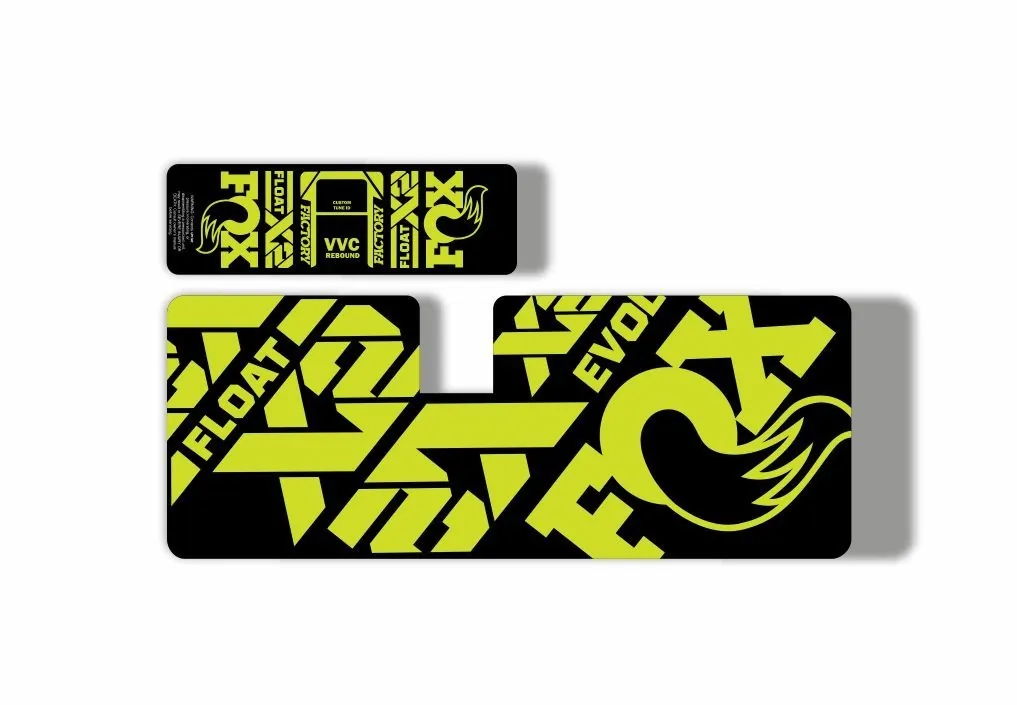 FOX Float X2 2021 Rear Shock Suspension Sticker Adhesive Decal Kit Lime Green - 1