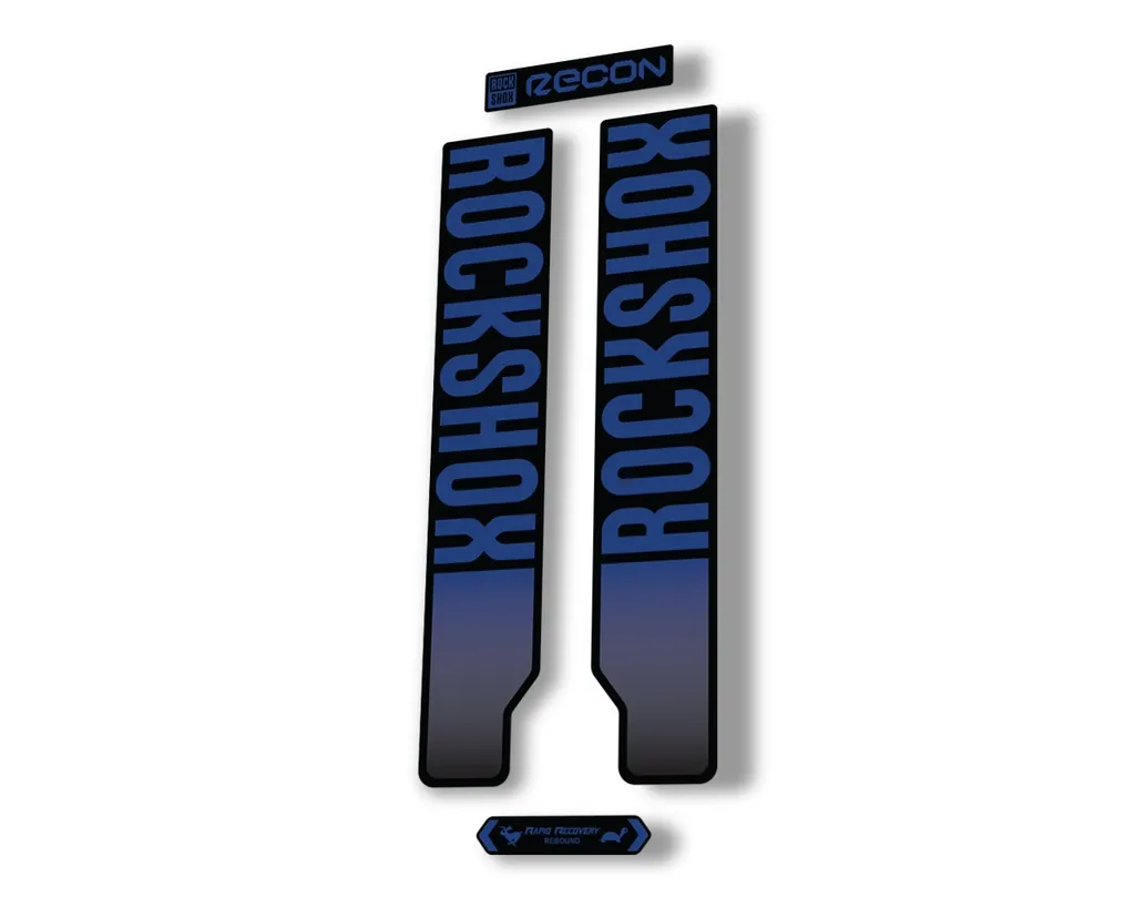 Rock Shox RECON 2021 Mountain Bike Cycling Decal Kit Sticker Adhesive Dark Blue - 1