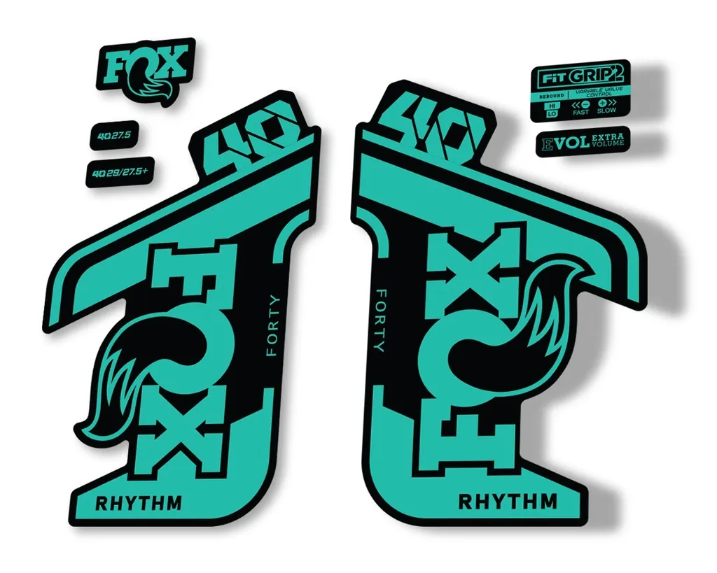 FOX 40 Rhythm 2021 Fork Decals Suspension Sticker Adhesive Dolphin - 1