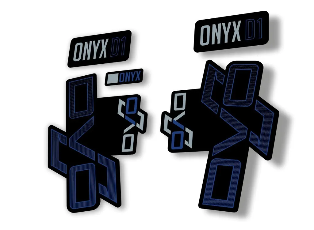 DVO Onyx D1 2022 Fork Suspension Sticker Factory Decal Adhesive Dark Blue - 1
