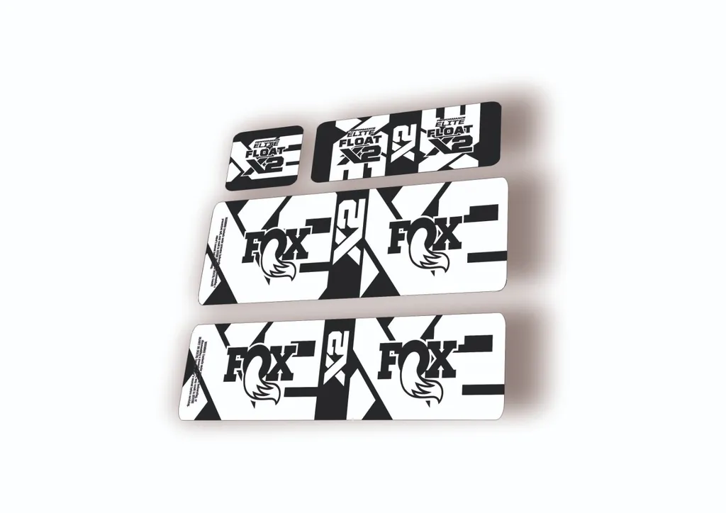 FOX Float X2 Elite 2026 Rear Shock Decal Sticker Kit Adhesive White - 1