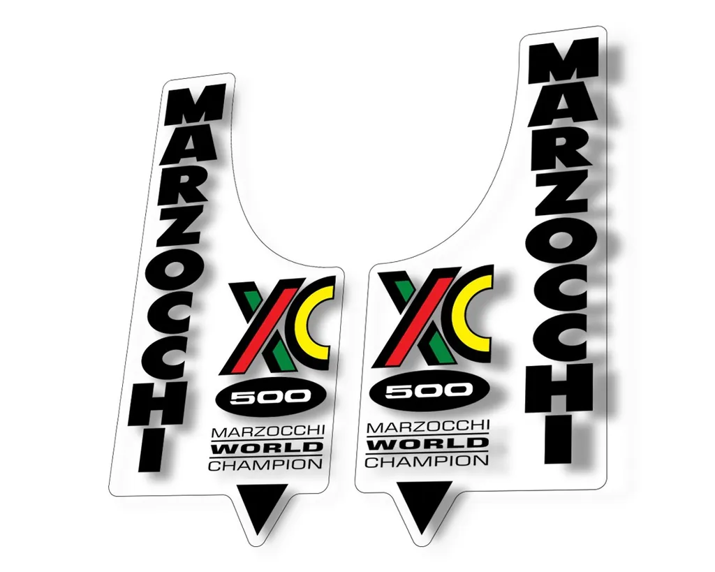 Marzocchi XC 500 1994 Suspension Graphic Decal Kit Sticker Adhesive Set Black - 1