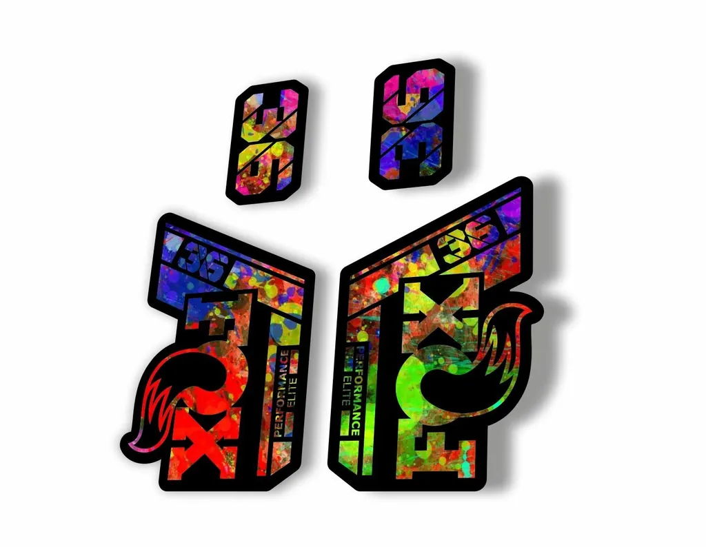 FOX 36 Performance Elite 2021 Forks Suspension Factory Decal Sticker Oil Slick - 1