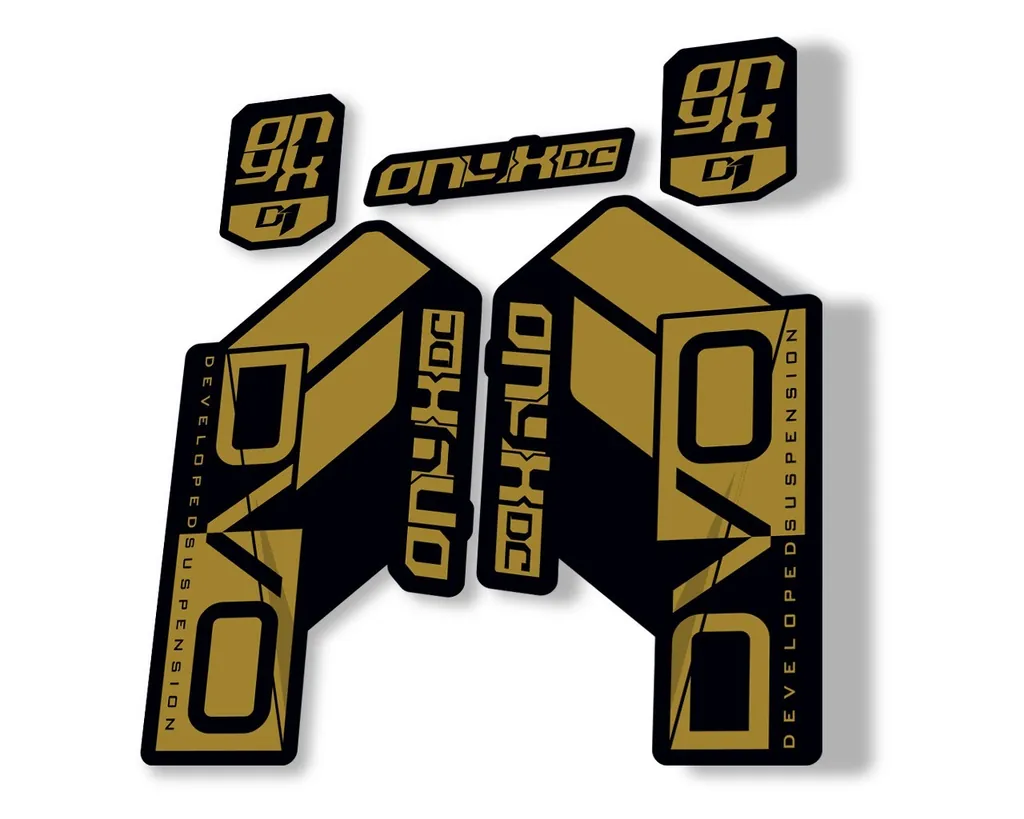 DVO Onyx DC D1 2019 Fork Suspension Sticker Factory Decal Adhesive Gold - 1