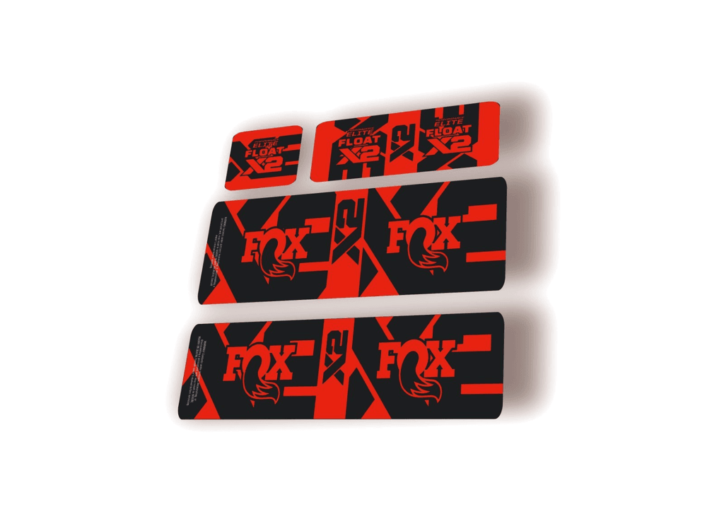 FOX Float X2 Elite 2026 Rear Shock Decal Sticker Kit Adhesive Red - 1