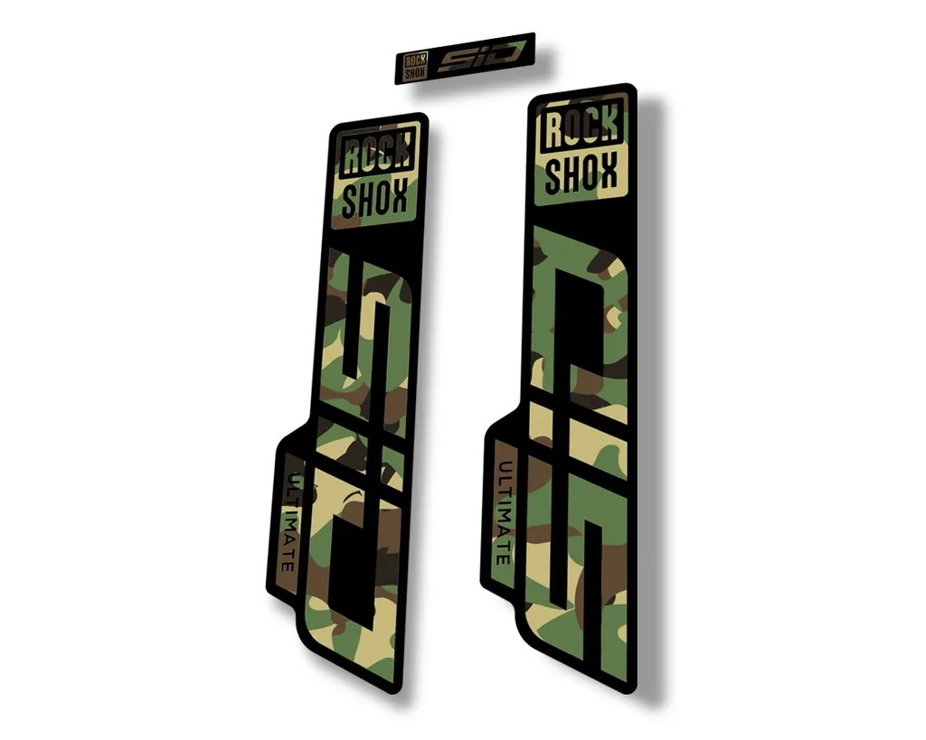 Rock Shox SID 2021 ULTIMATE Fork Decal Mountain Bike Cycling Sticker Camo - 1