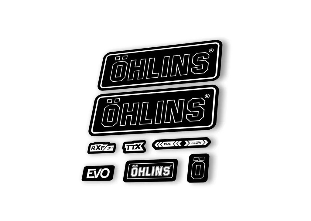 Ohlins RXF34 EVO 2018 Rear Shock Decal Mountain Bike Cycling Sticker Black - 1