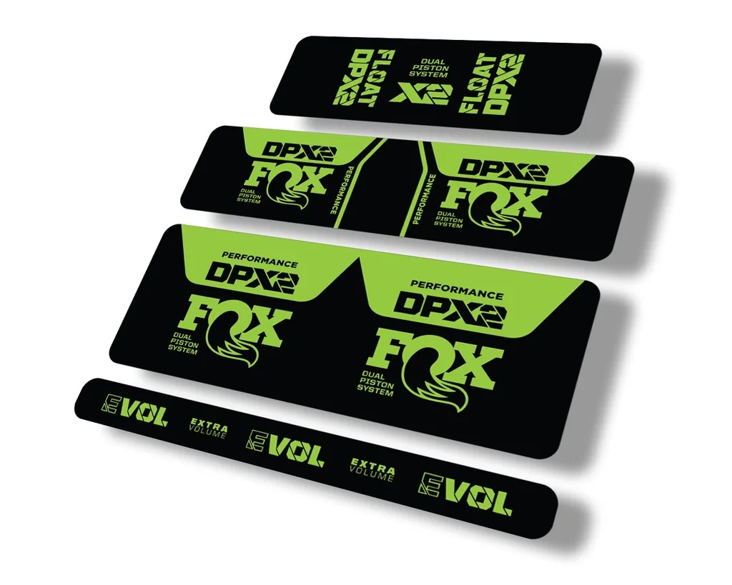 FOX Float DPX2 2021 Performance Rear Shock Suspension Sticker Decal Green - 1