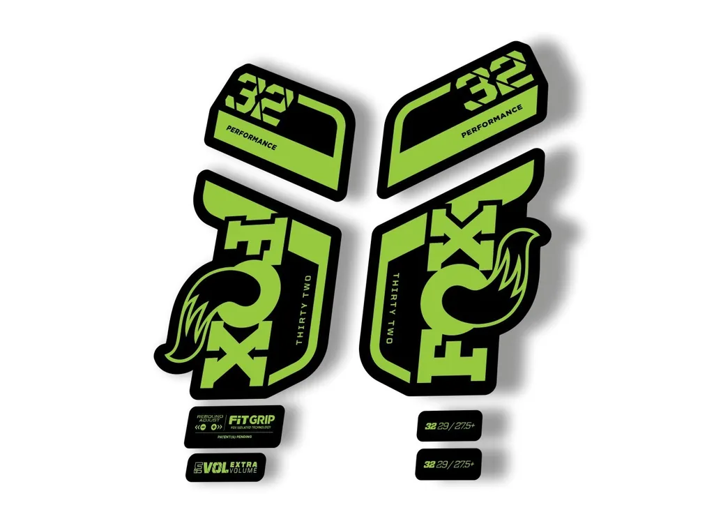 Fox 32 Performance 2021 Fork Suspension Factory Decal Sticker Lime Green - 1