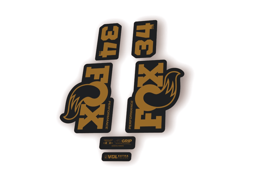 FOX 34 SL Performance 2026 Fork Factory Decal Sticker Adhesive Gold - 1
