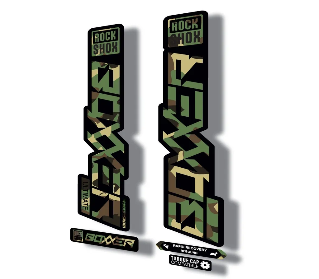 Rock Shox BOXXER 2020 ULTIMATE Mountain Bike Cycling Decal Adhesive Camo - 1