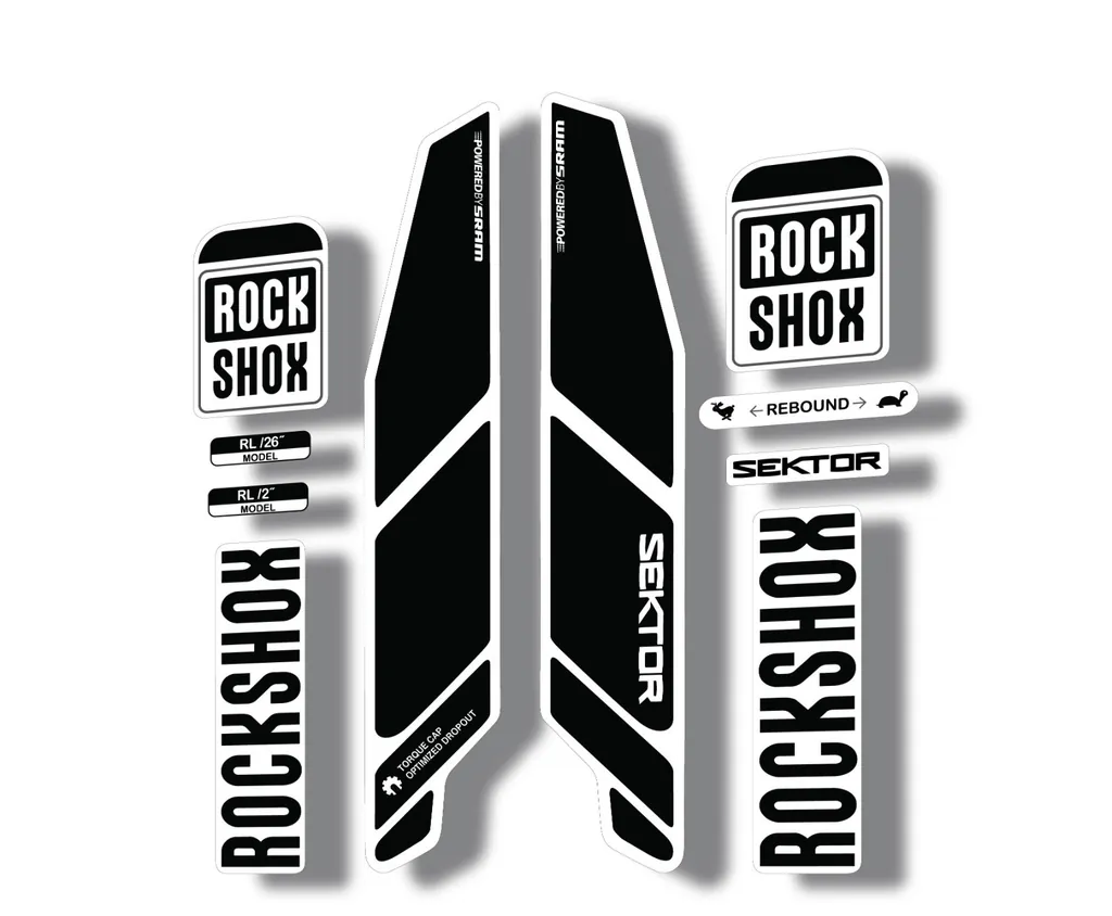 Rock Shox SEKTOR 2015 Fork Decal Mountain Bike Cycling Sticker Adhesive Black - 1