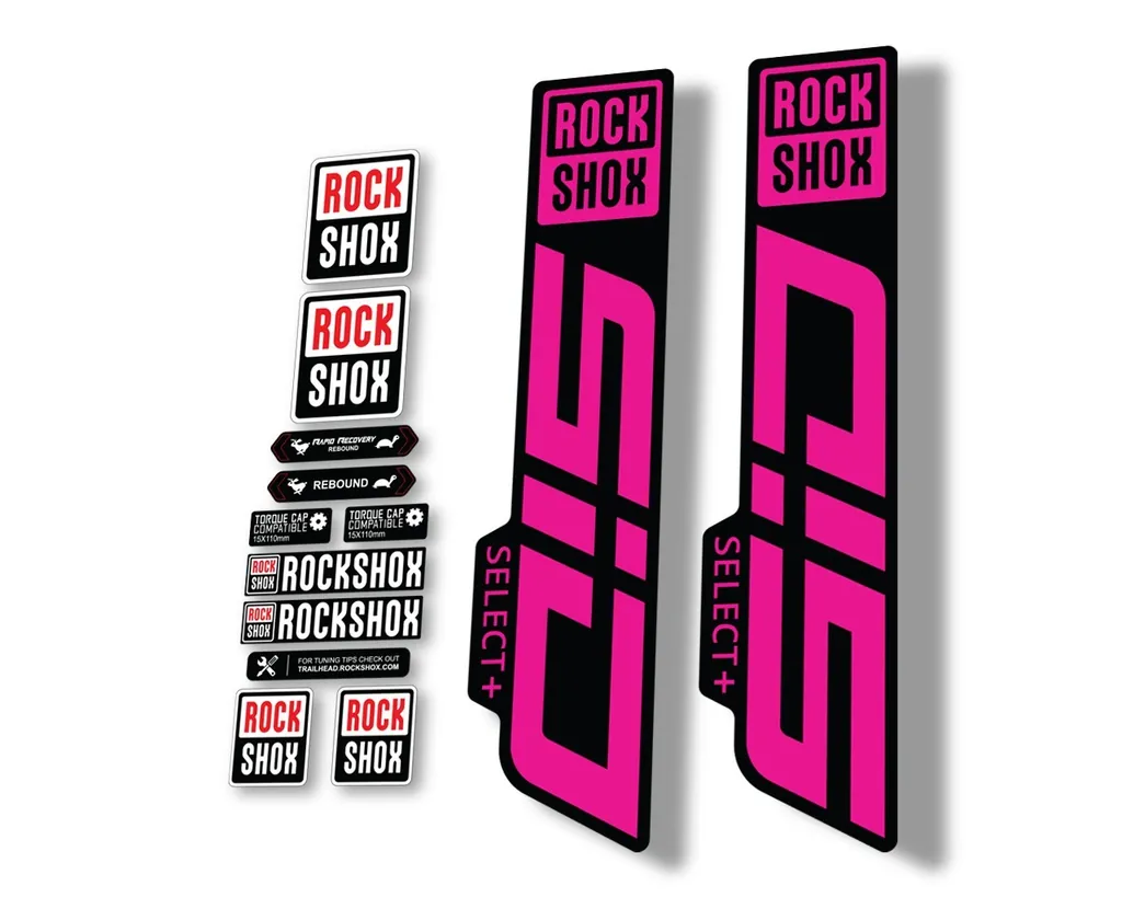 Rock Shox SID 2021 Select + (Plus) Mountain Bike Cycling Decal Sticker Pink - 1