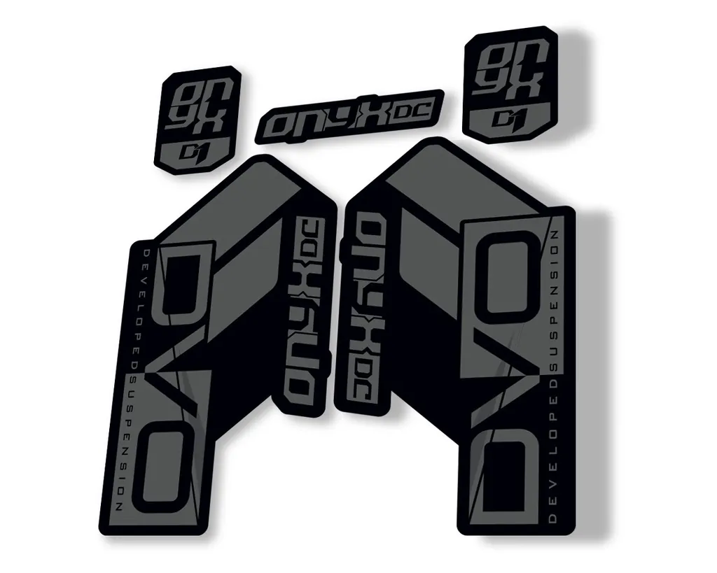 DVO Onyx DC D1 2019 Fork Suspension Sticker Factory Decal Adhesive Gray - 1