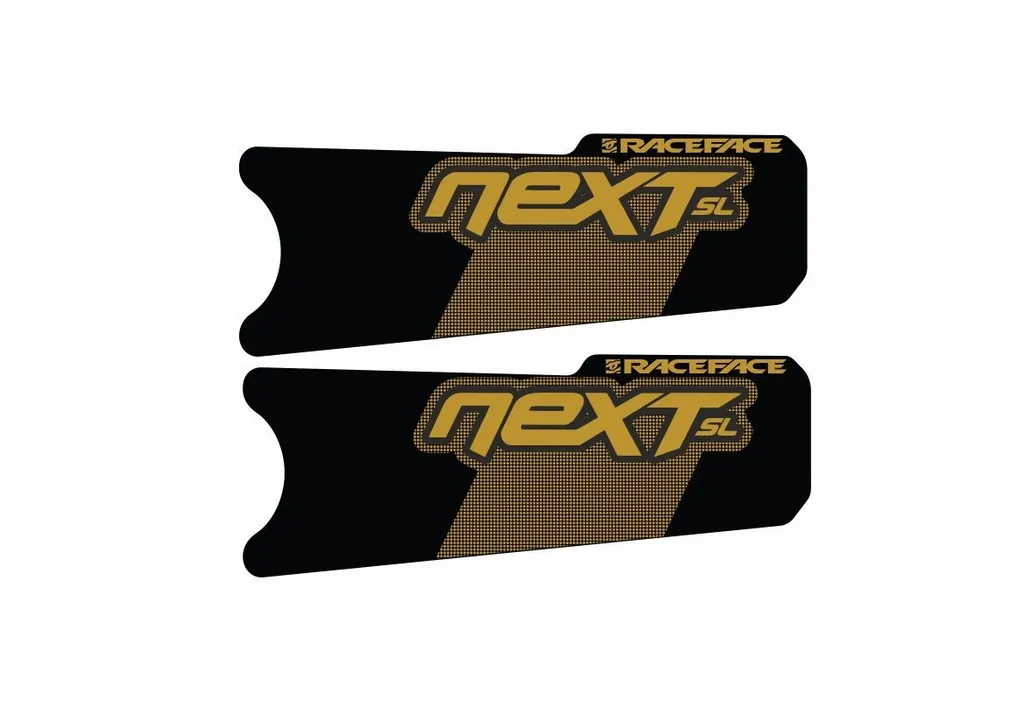 Race Face Next SL Crank Decals Set Sticker Mountain Bike Adhesive Gold 2Pcs - 1