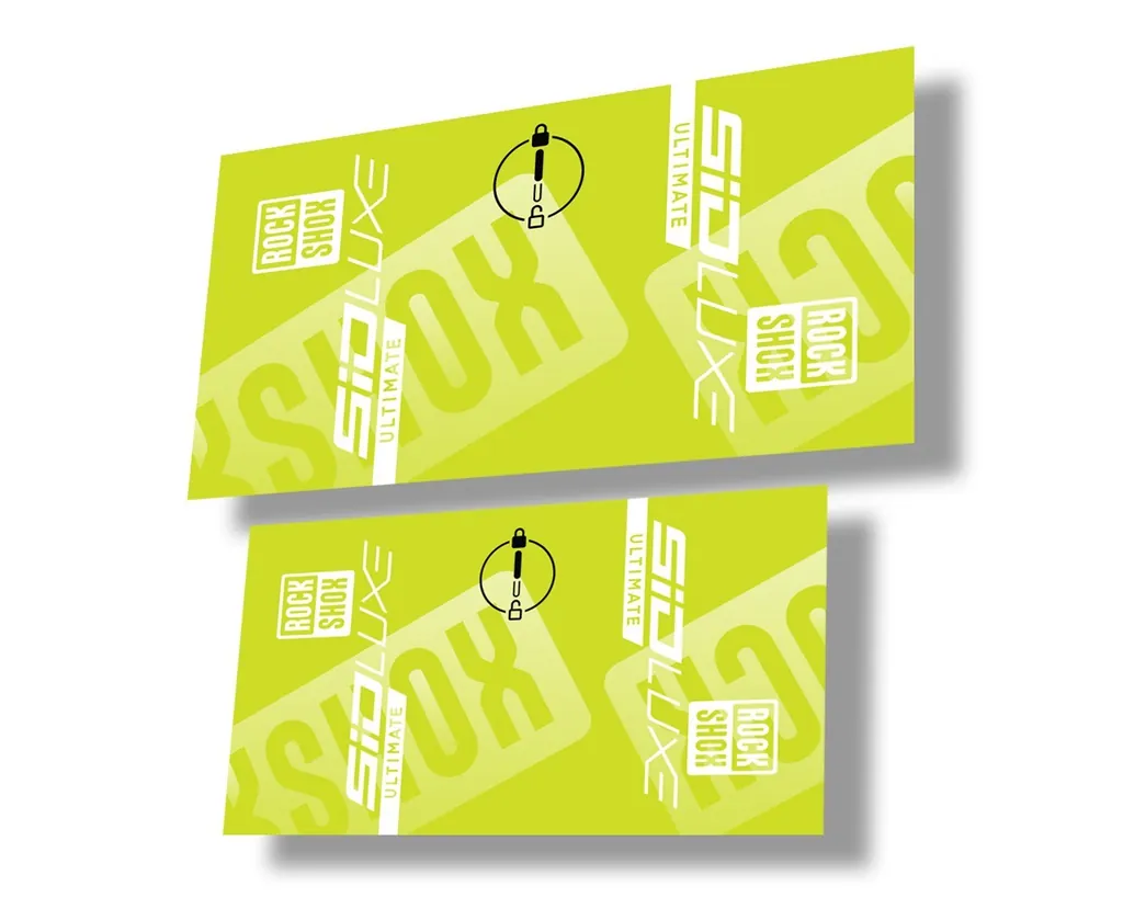 Rock Shox 2021 SID LUXE ULTIMATE Rear Shock Decal Sticker Lime Green - 1
