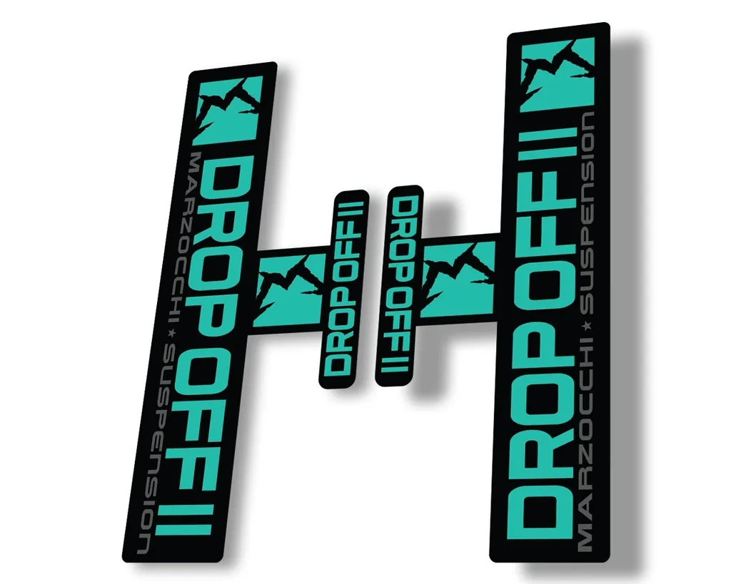 Marzocchi Drop Off II 2 2006 Fork Suspension Sticker Decal Kit Adhesive Dolphin - 1