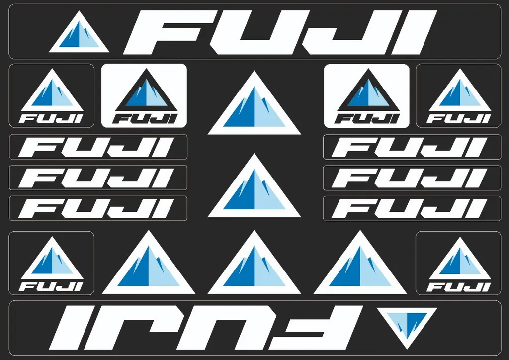 Bicycle Vinyl Frame Stickers – Compatible with FUJI Bikes – White - 1