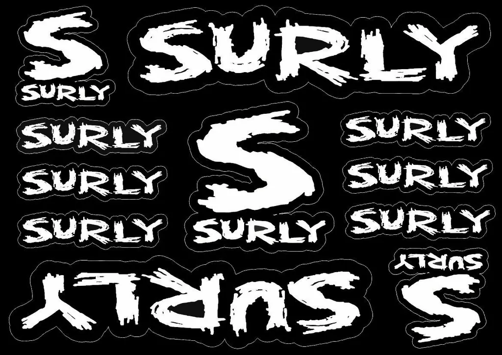 Surly Bike Bicycle Frame Decals Factory Stickers Graphic Adhesive Vinyl 11pcs - 1