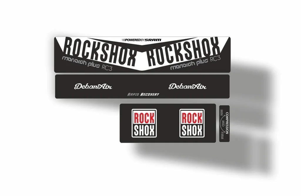 Rock Shox 2016 MONARCH Plus RC3 Rear Shock MTB Decal Sticker Adhesive Black - 1