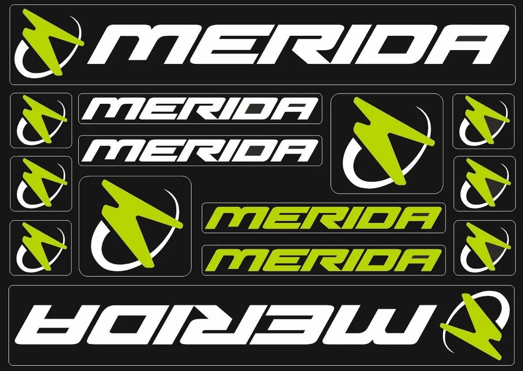 Bike Vinyl Sticker – Compatible with Merida Bicycles – Black/Green #4 - 1