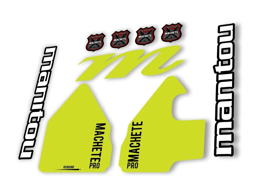 Manitou Machette 110 Pro 2020 Fork Suspension Decal Kit Sticker Lime Green - 1