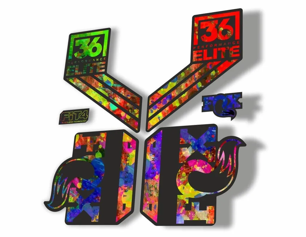 FOX 36 Elite Performance 2017-18 Fork Suspension Factory Decal Sticker Oil Slick - 1
