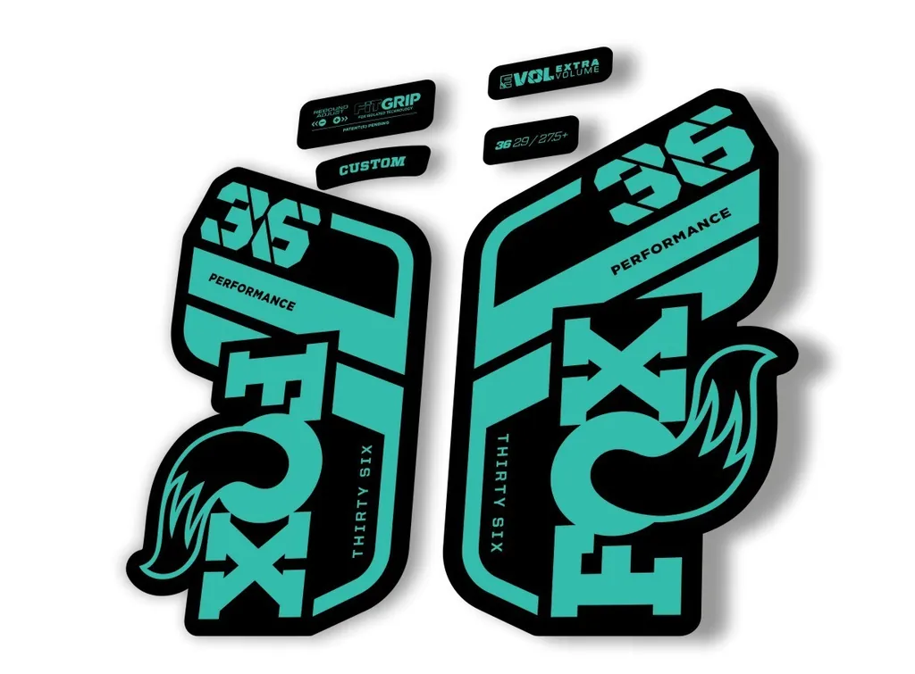 FOX 36 Performance 2021 Factory Fork Decals Suspension Sticker Dolphin - 1