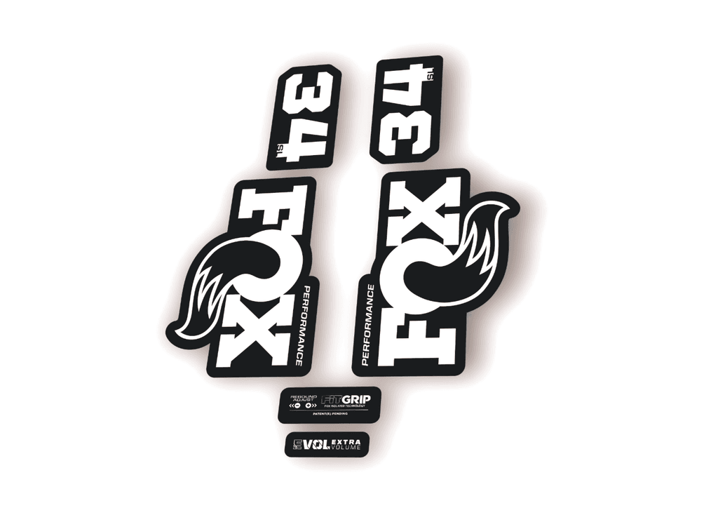 FOX 34 SL Performance 2026 Fork Factory Decal Sticker Adhesive White - 1