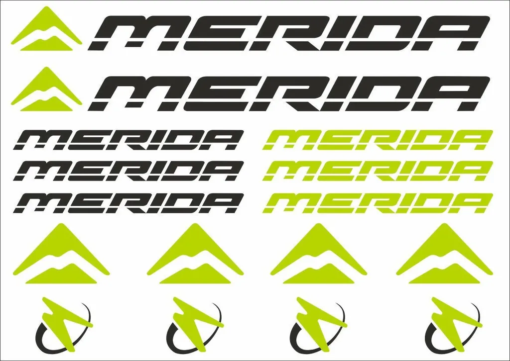 Bike Vinyl Sticker – Compatible with Merida Bicycles – White - 1
