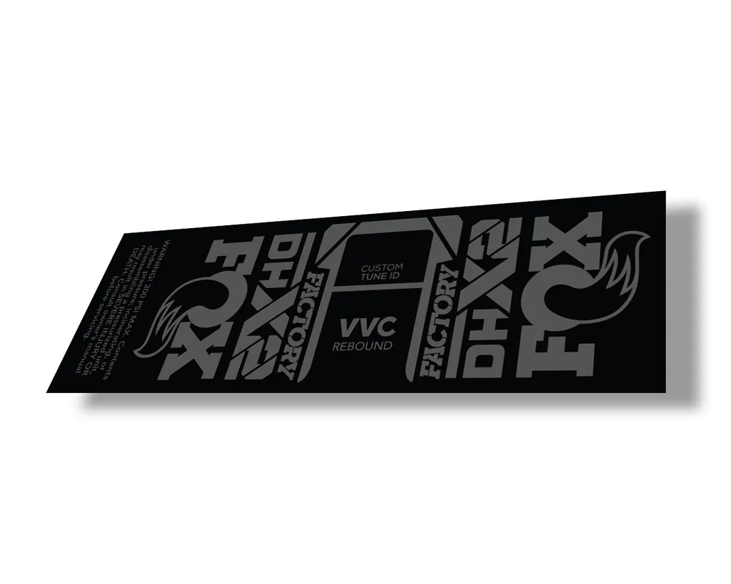 FOX Float DHX2 2021 Rear Shock Suspension Factory Sticker Decal Adhesive Gray - 1