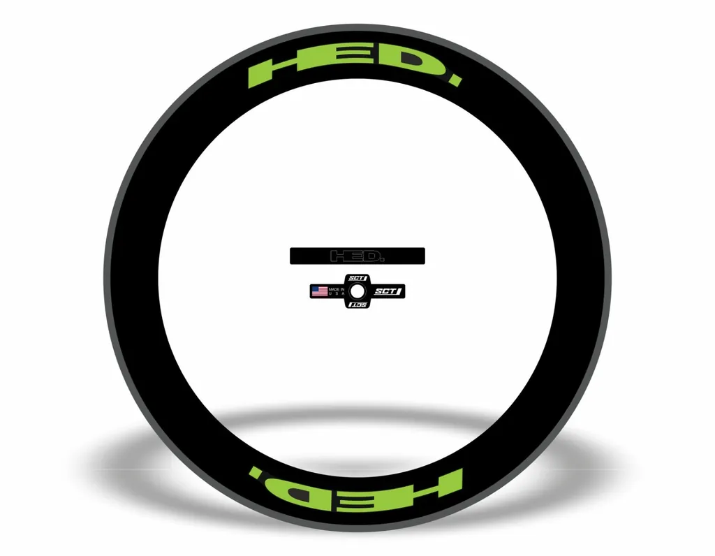 HED Jet 4 Rim Wheelset Decal Factory Sticker Vinyl Adhesive Green 12 Pcs - 1