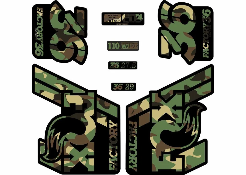 FOX 36 Float 2018-19 Forks Suspension Factory Decals Sticker Adhesive Camo - 1