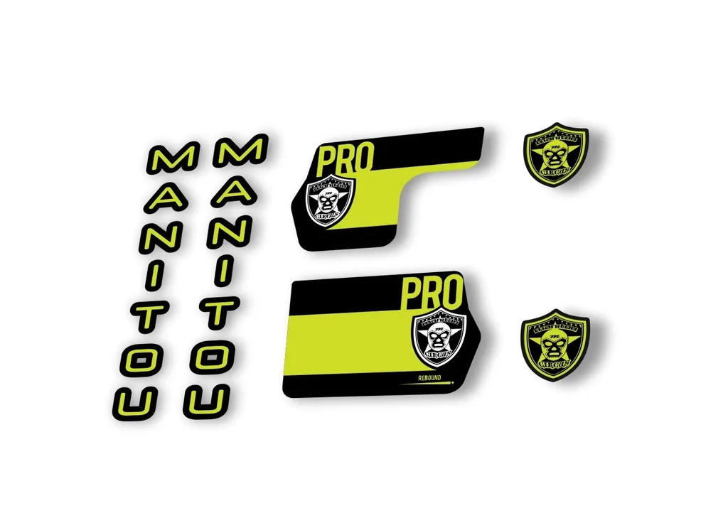 Manitou Circus Pro 2020 Fork Suspension Decal Kit Sticker Set Lime Green - 1