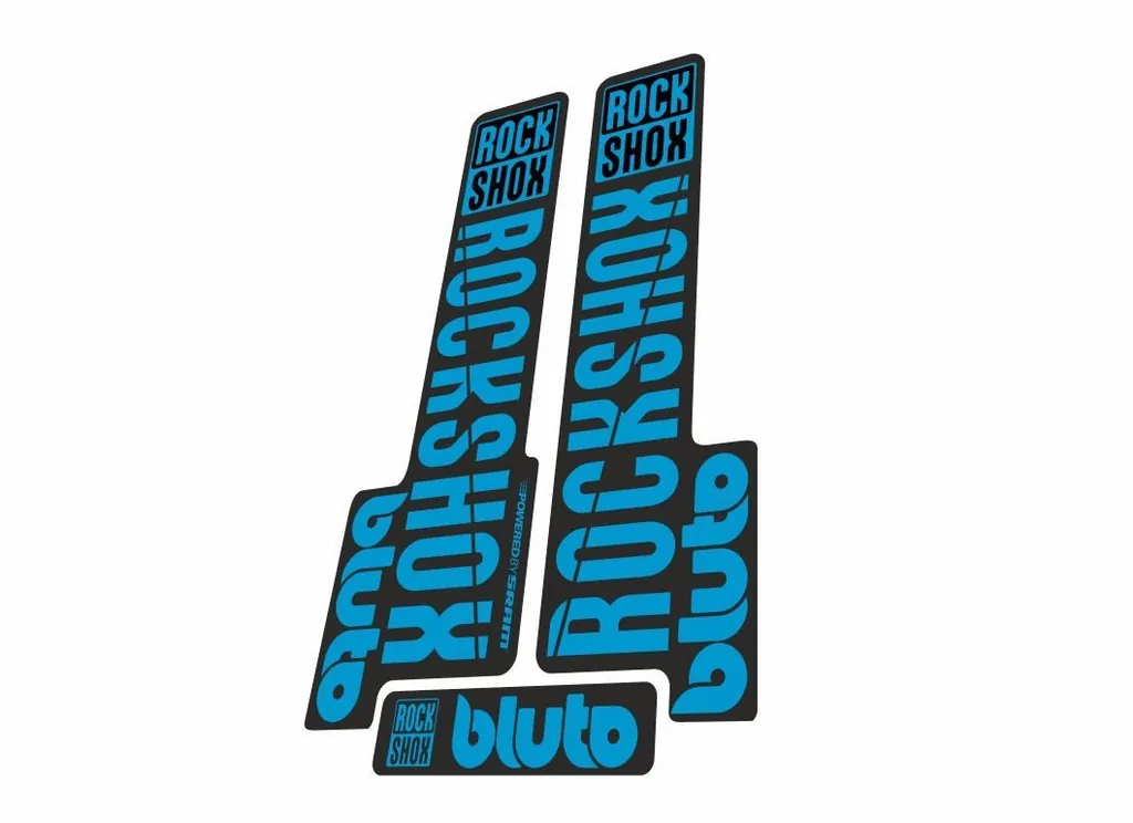 Rock Shox BLUTO 2018 Mountain Bike Cycling Decal Kit Sticker Blue - 1