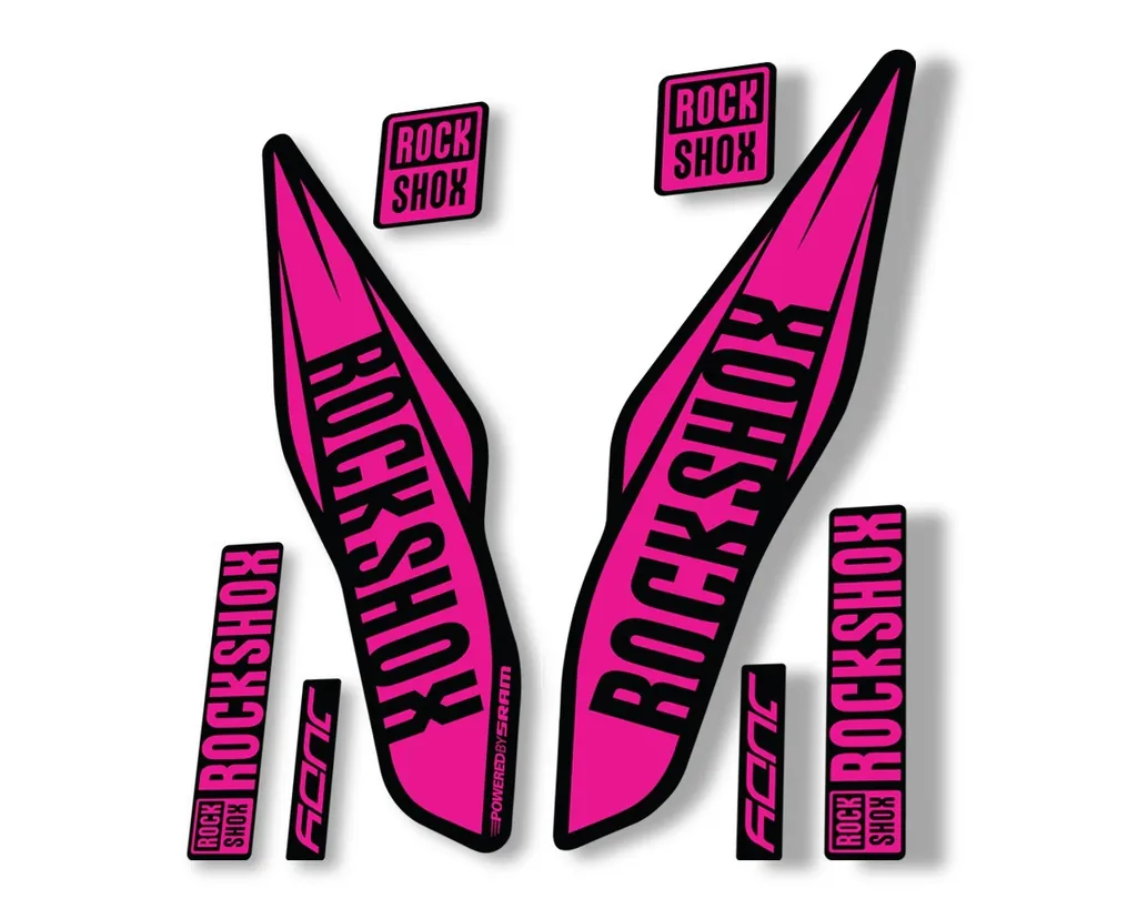 Rock Shox Judy 2017 Fork Decal Bike Cycling Sticker Adhesive Pink - 1
