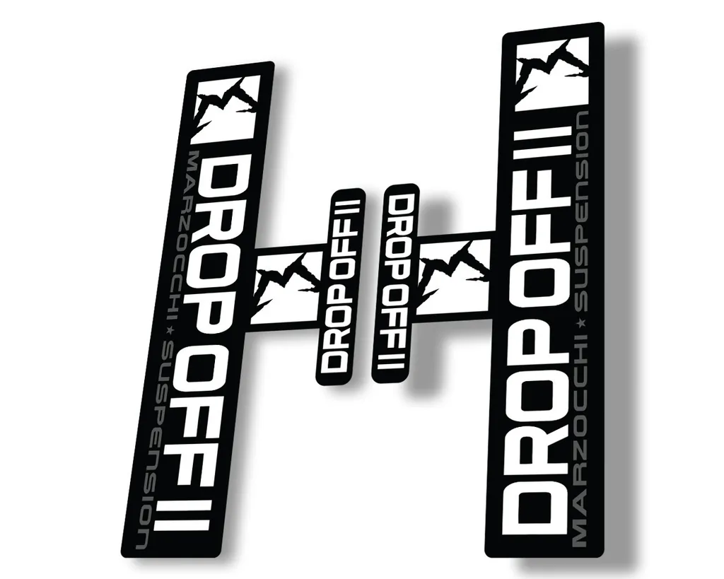 Marzocchi Drop Off II 2 2006 Fork Suspension Sticker Decal Kit Adhesive White - 1